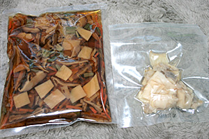 あわびごはん、アワビは右側。当たり前？